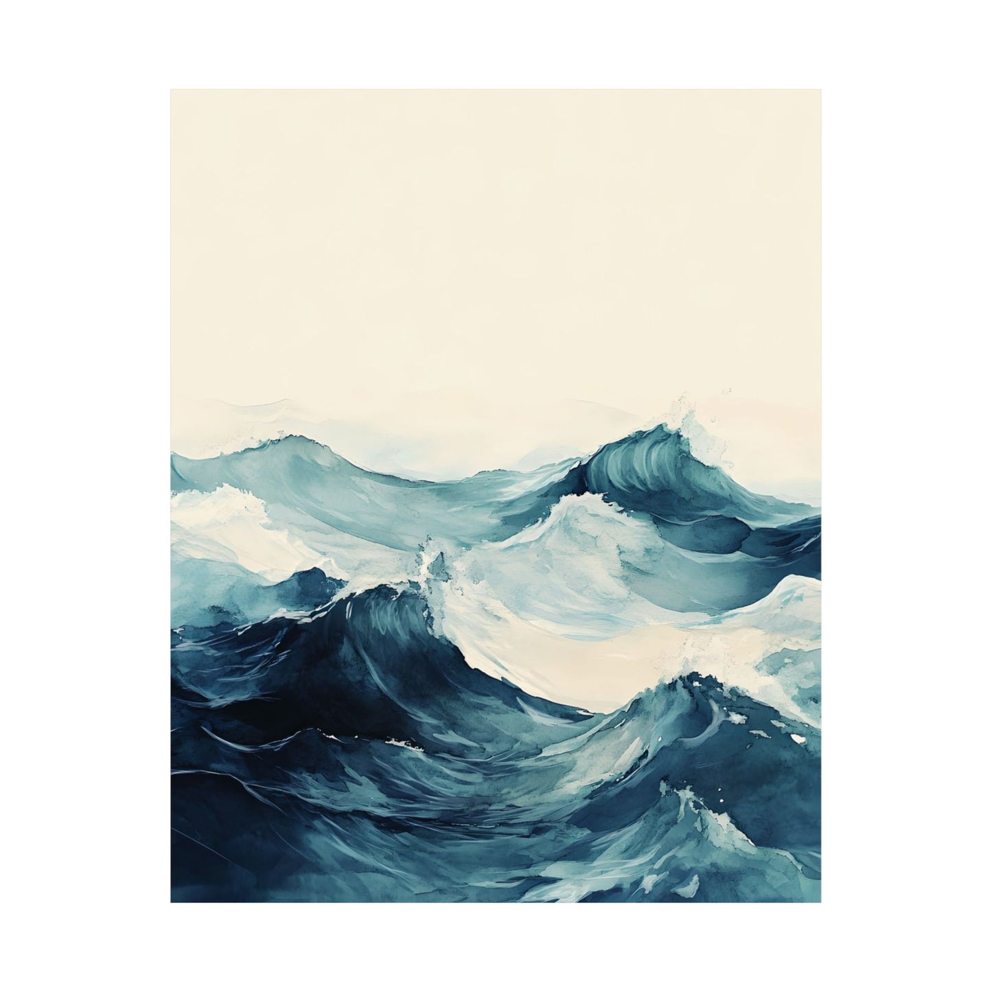 Watercolor Sea Surge Printed Poster