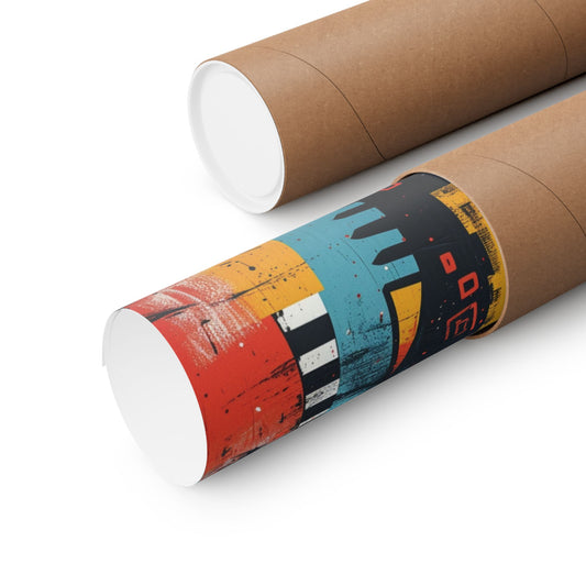 25: Retro Geometry Abstract Printed Poster