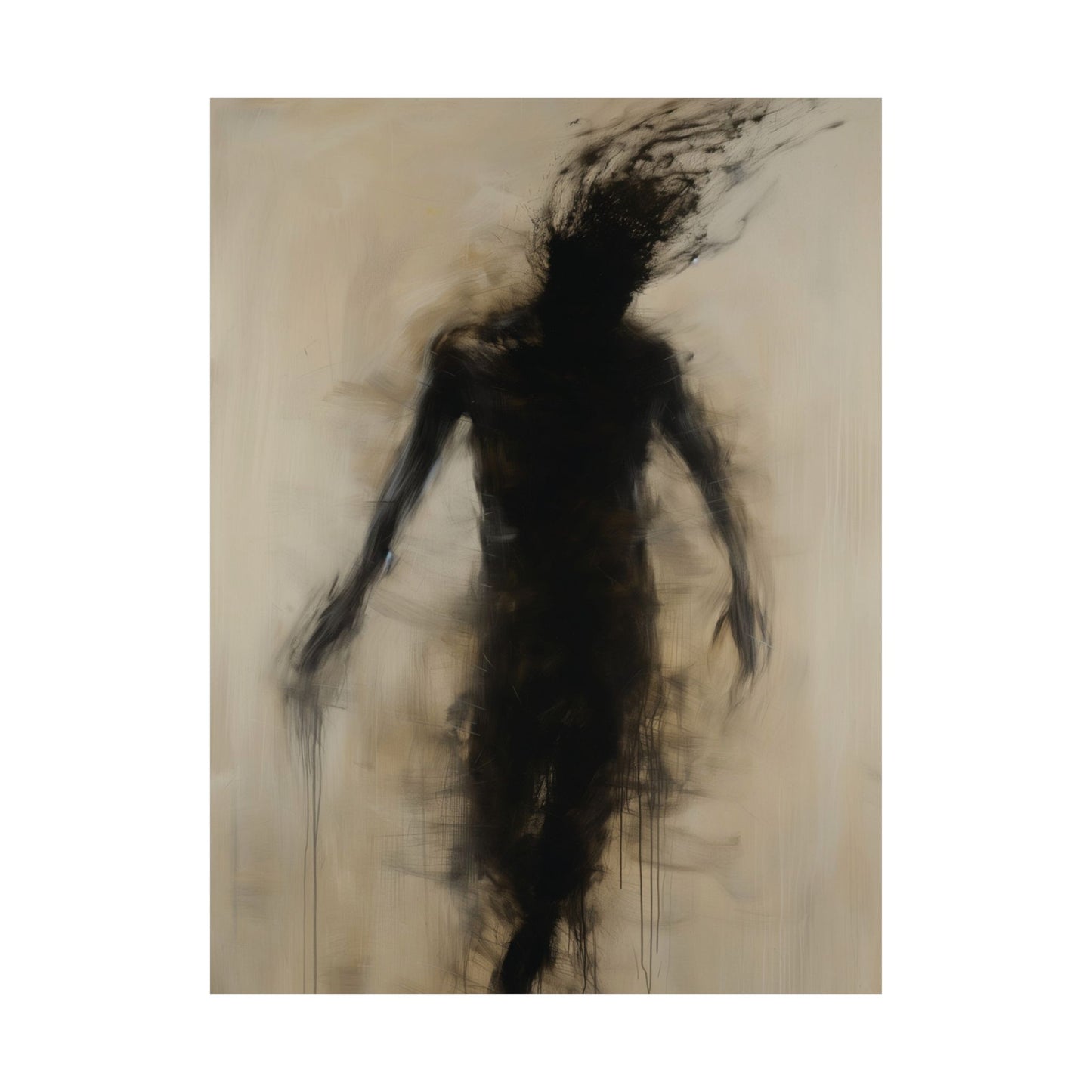 Fading Silhouette Abstract Printed Poster