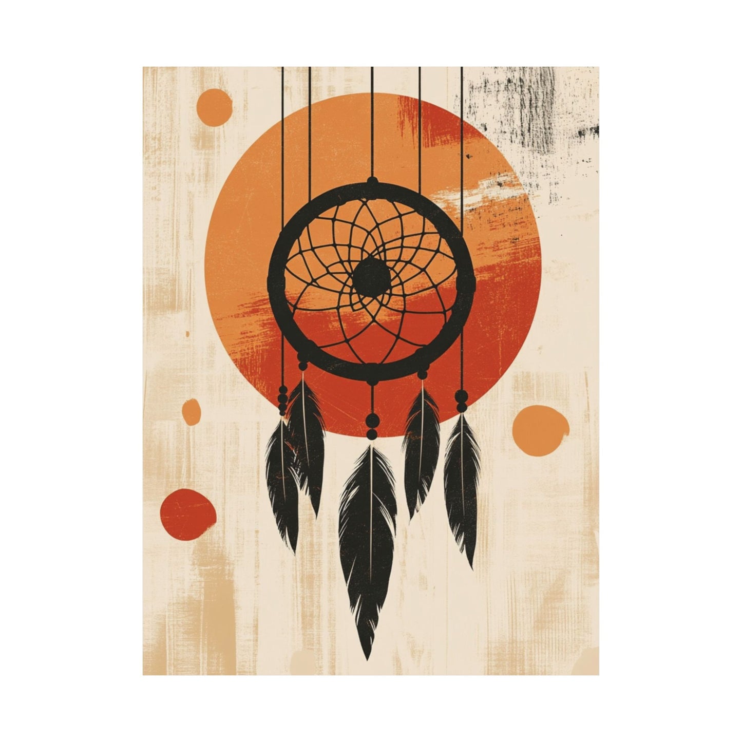 Boho Sunset Feather Poster