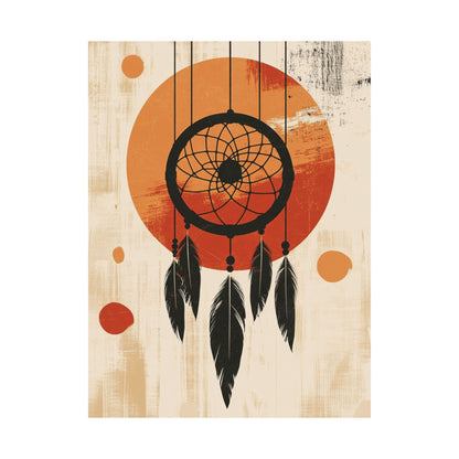 Boho Sunset Feather Poster