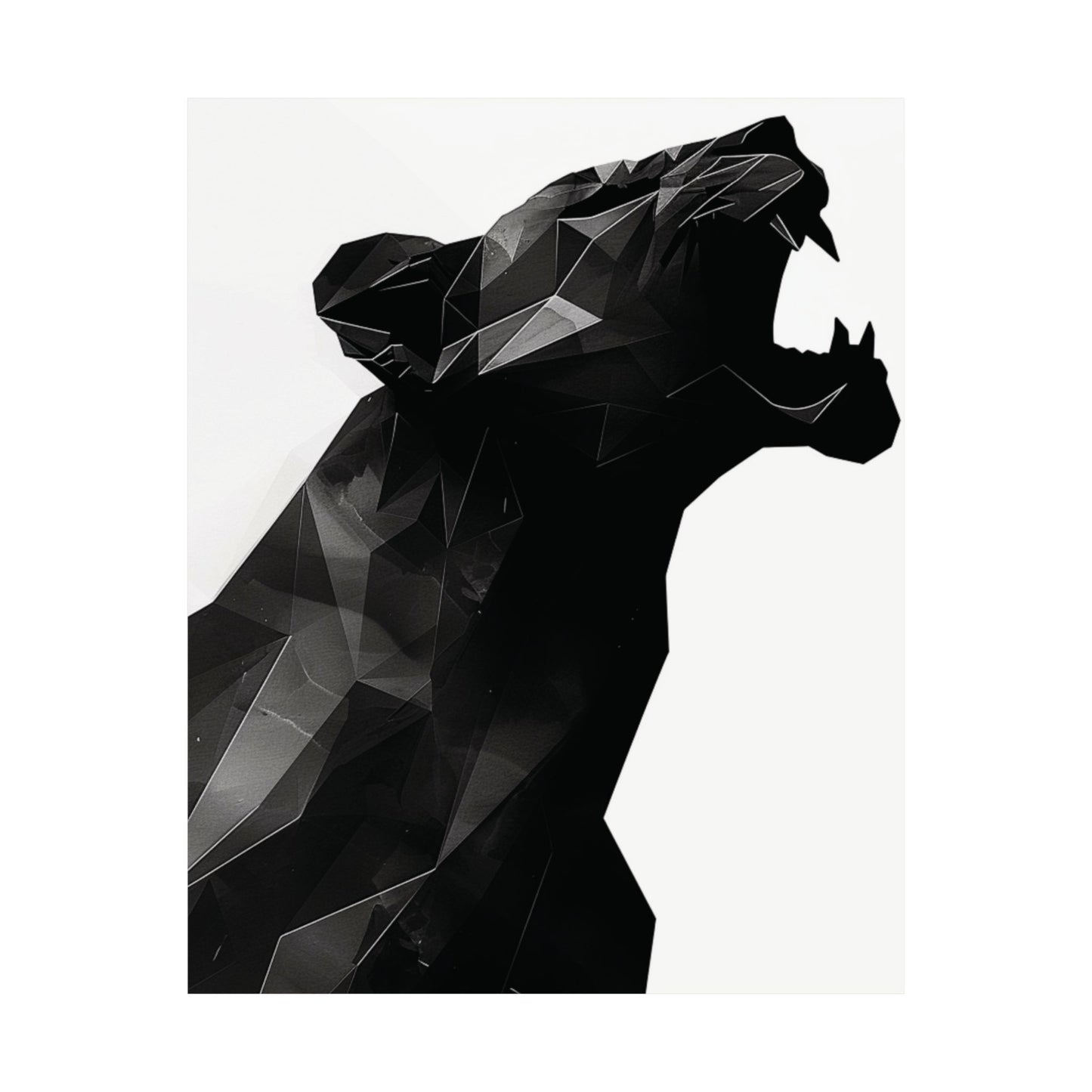 Shadow Panther Geometry Printed Poster