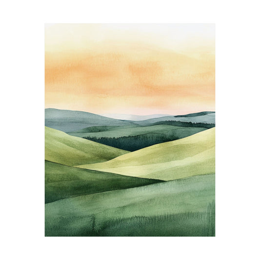 Soft Sunrise Mountain Poster