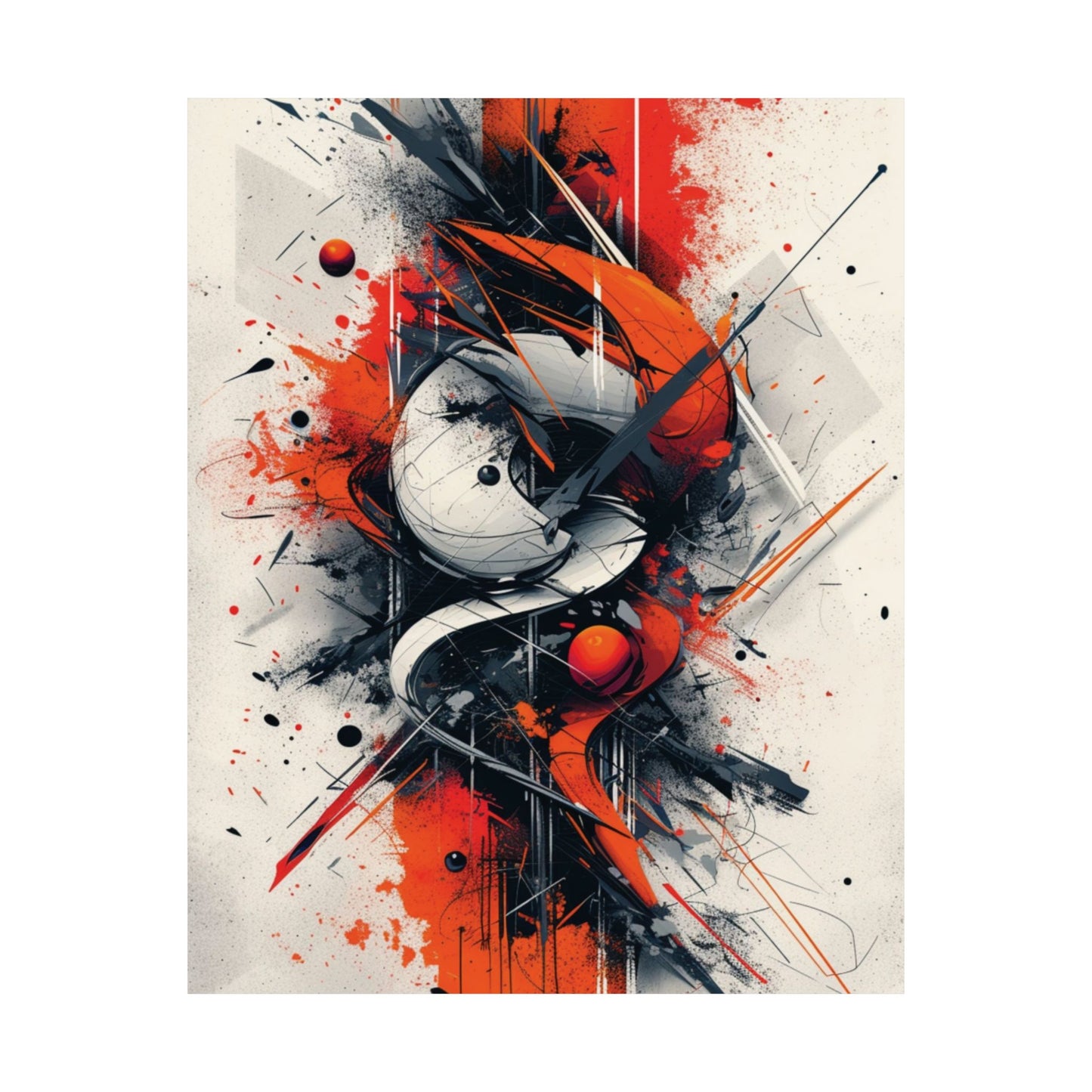 Abstract Energy Burst Printed Poster