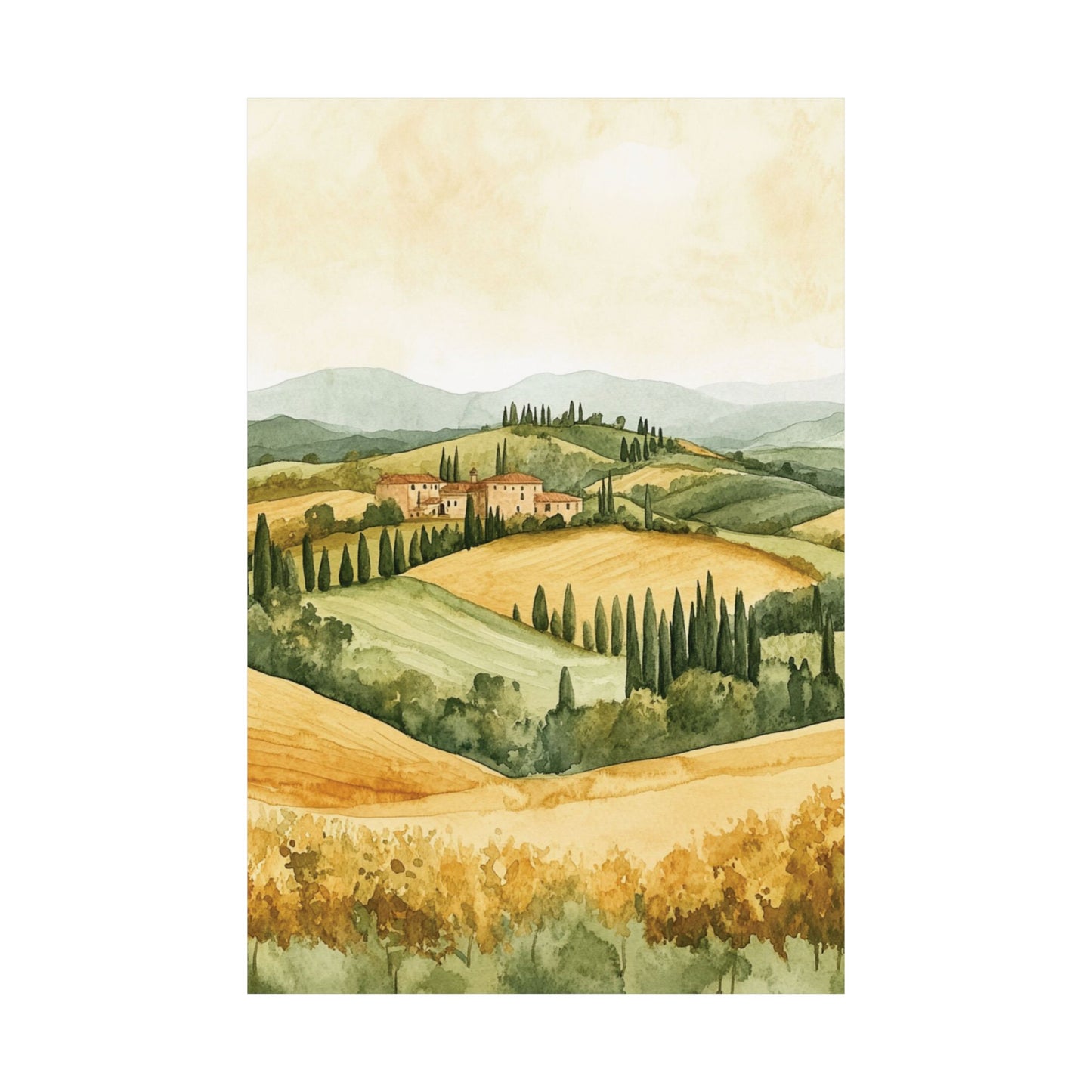 Golden Italian Countryside Poster
