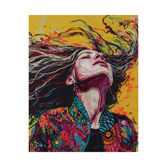 Vibrant Motion Printed Poster