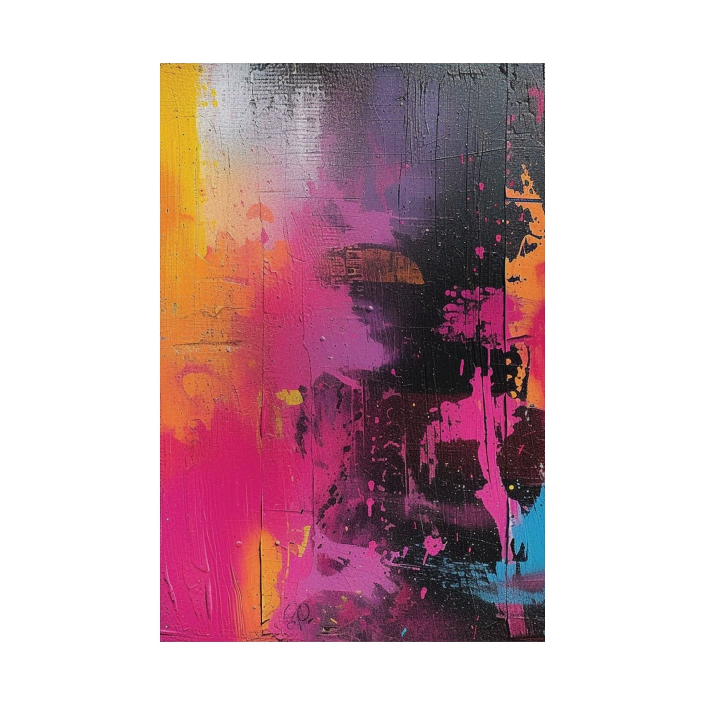 Electric Sunset Abstract Printed Poster