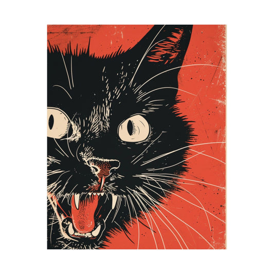 Wild Cat Roar Printed Poster