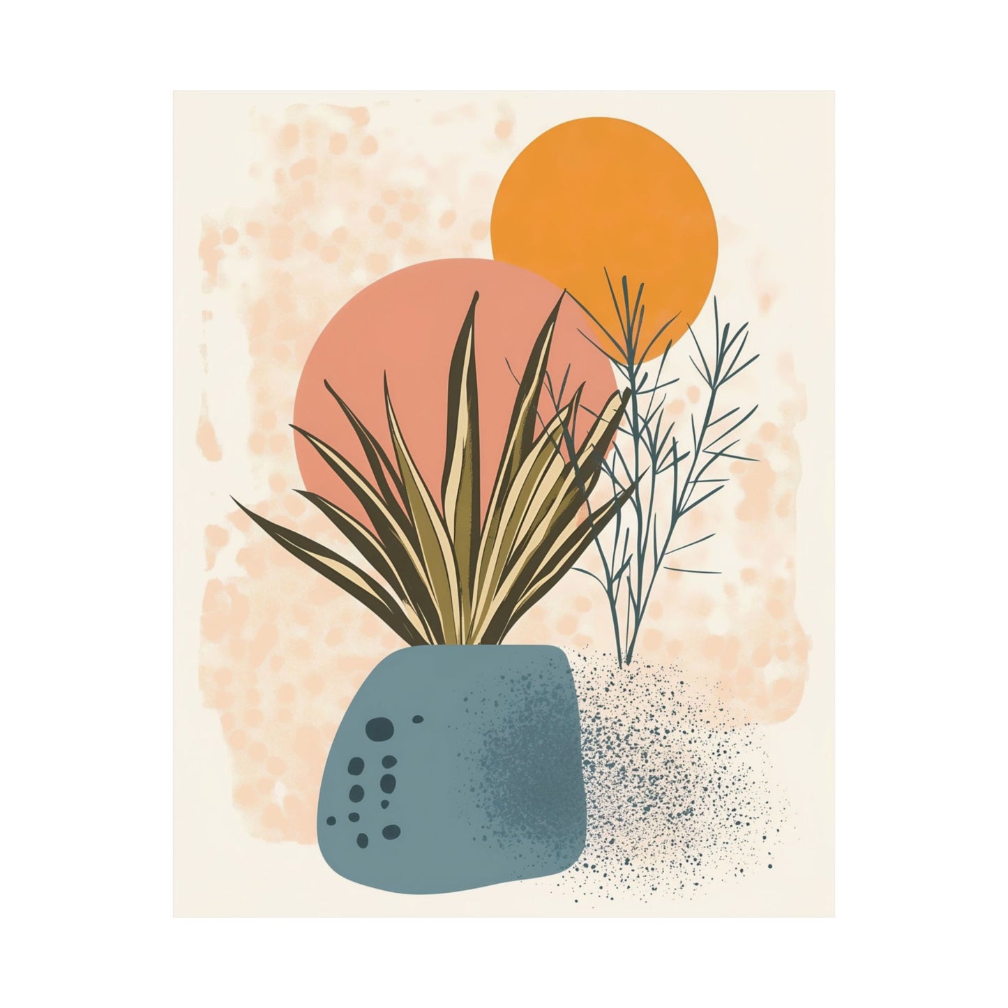 Boho Botanical Circles Printed Poster