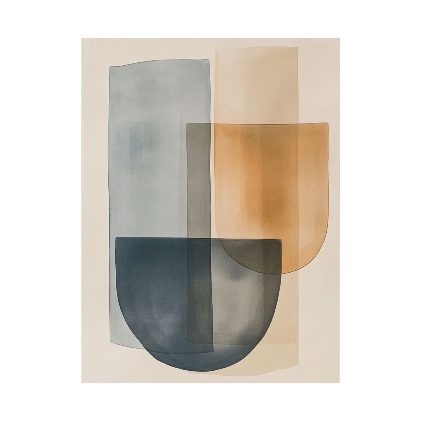 Muted Blue Amber Poster