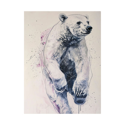 Watercolor Polar Bear Poster