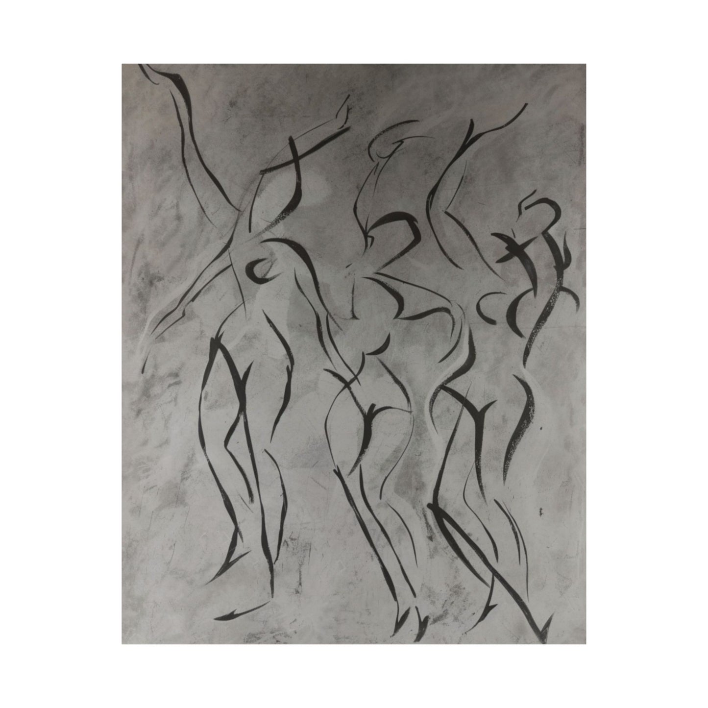 Dancing Lines Abstract Printed Poster