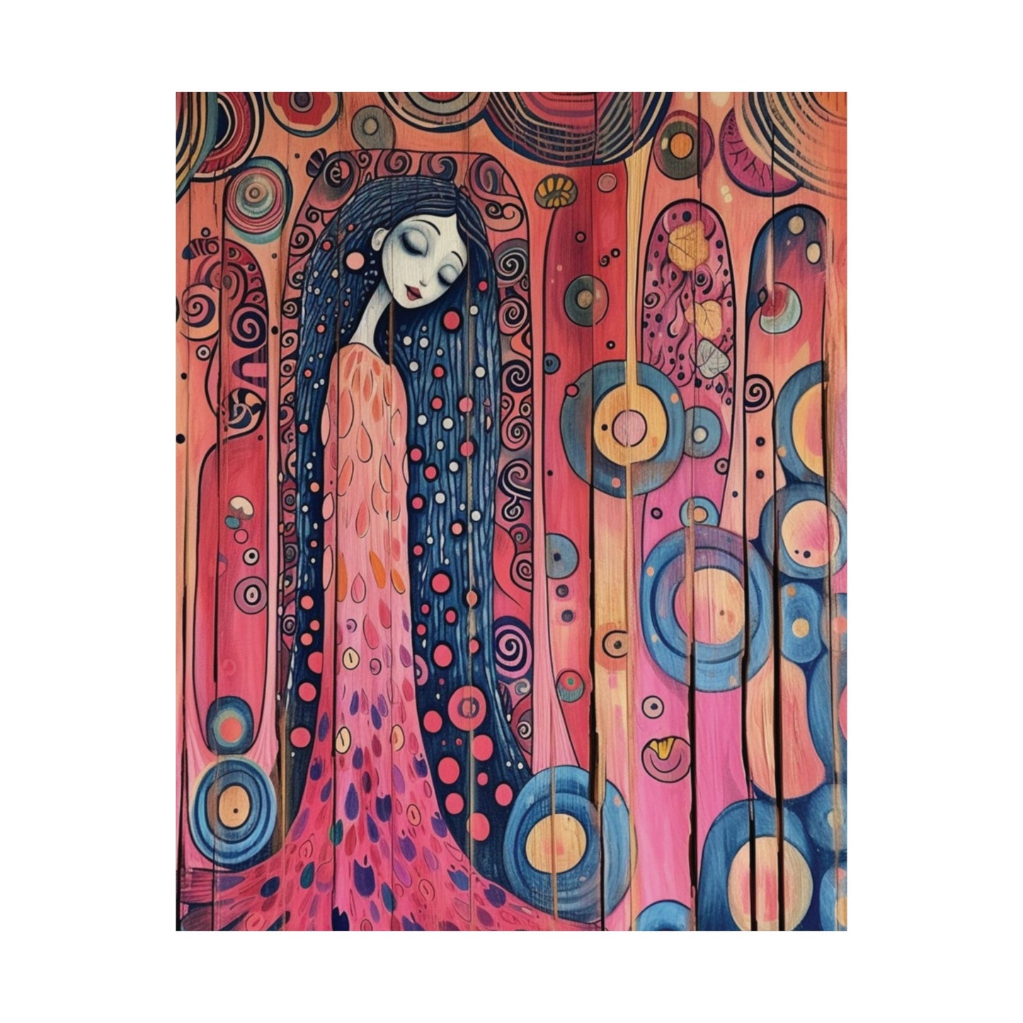 Dreaming Woman Art Printed Poster