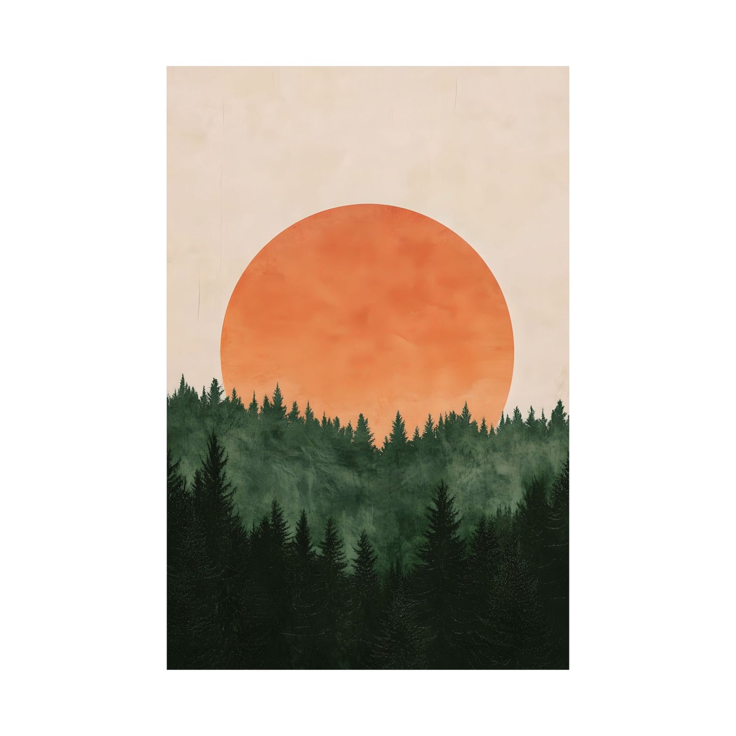 Midnight Sun Pines Printed Poster