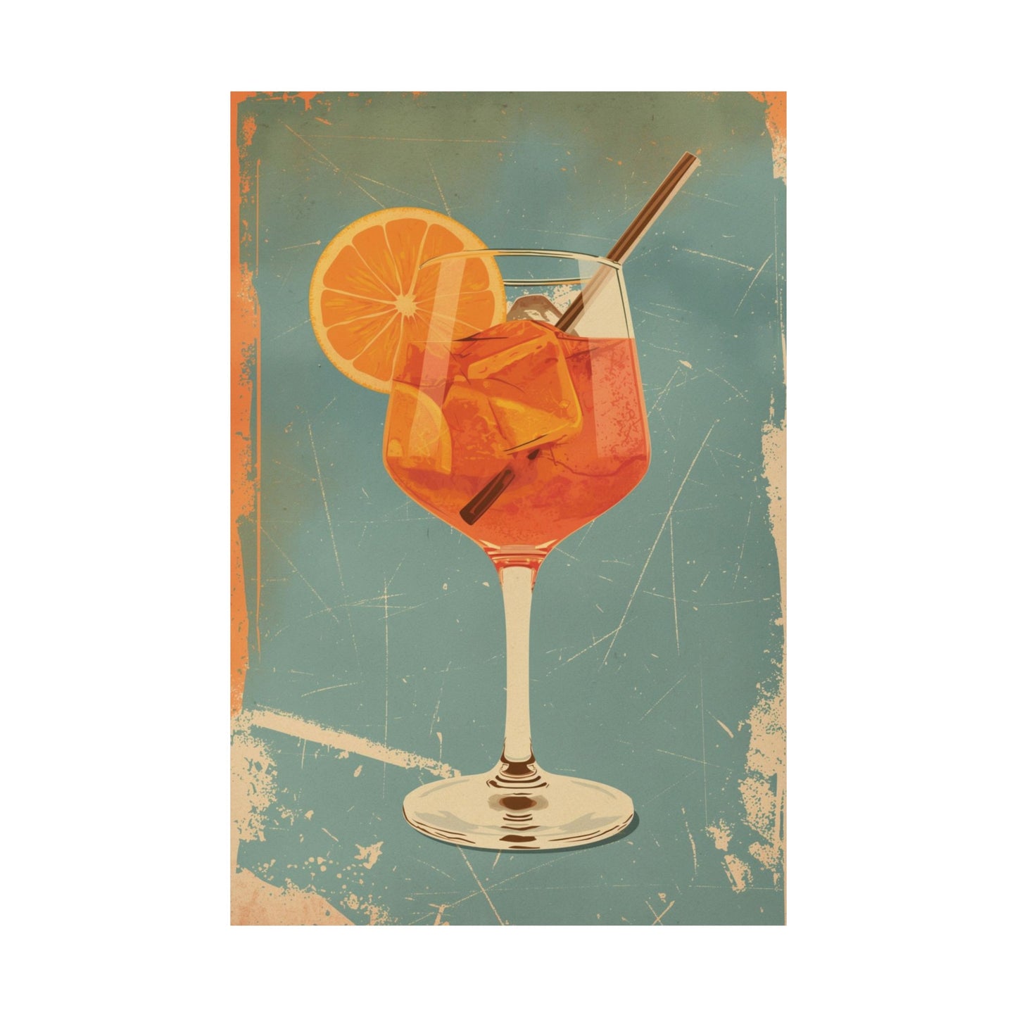 Vintage Aperol Spritz Printed Poster