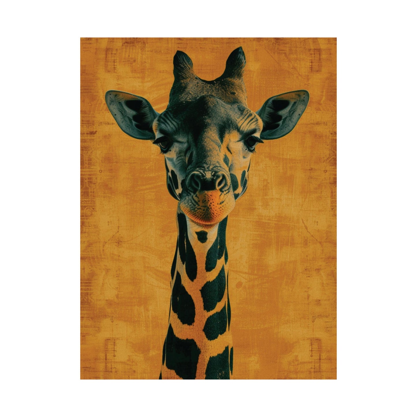 Golden Giraffe Printed Poster