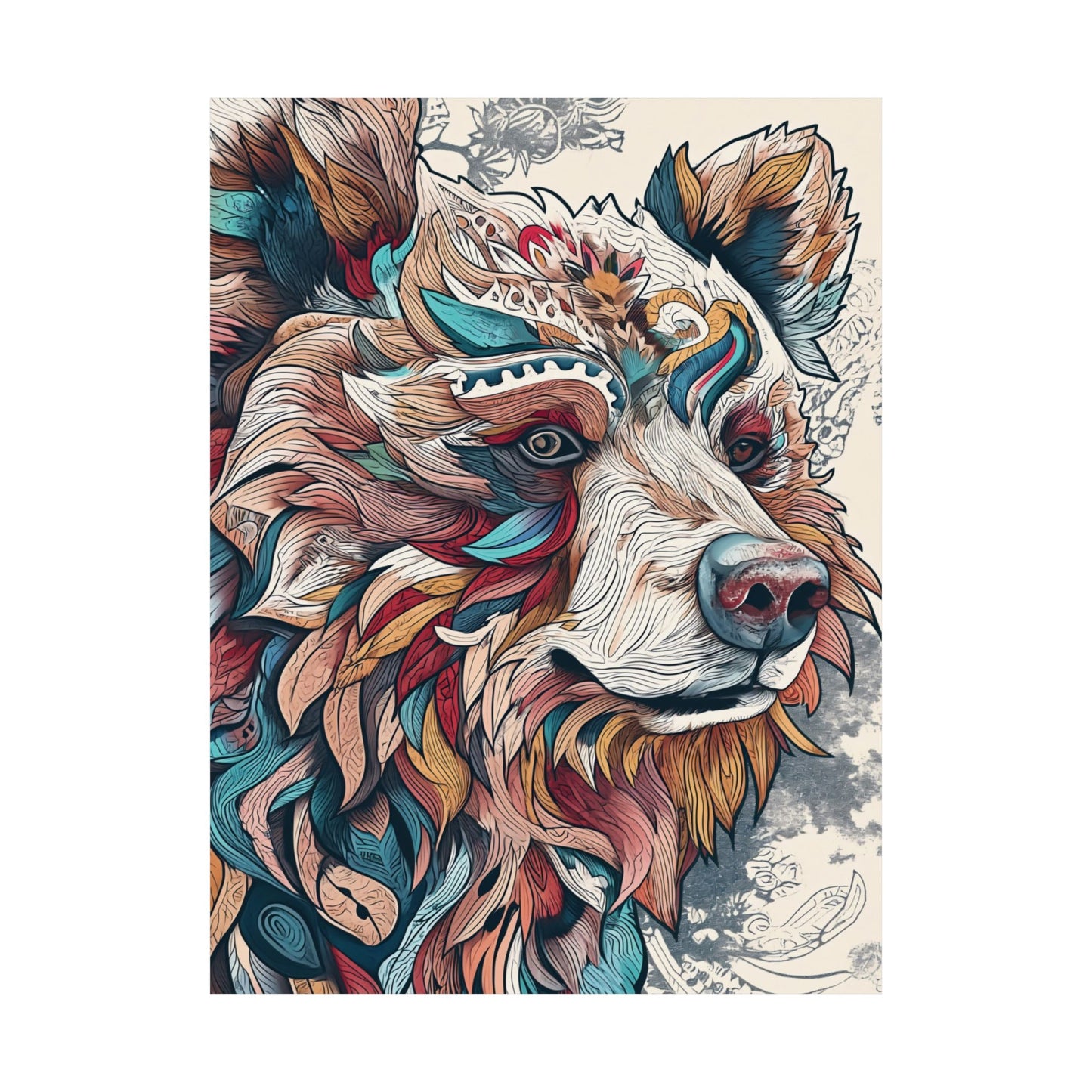 Bohemian Bear Spirit Printed Poster