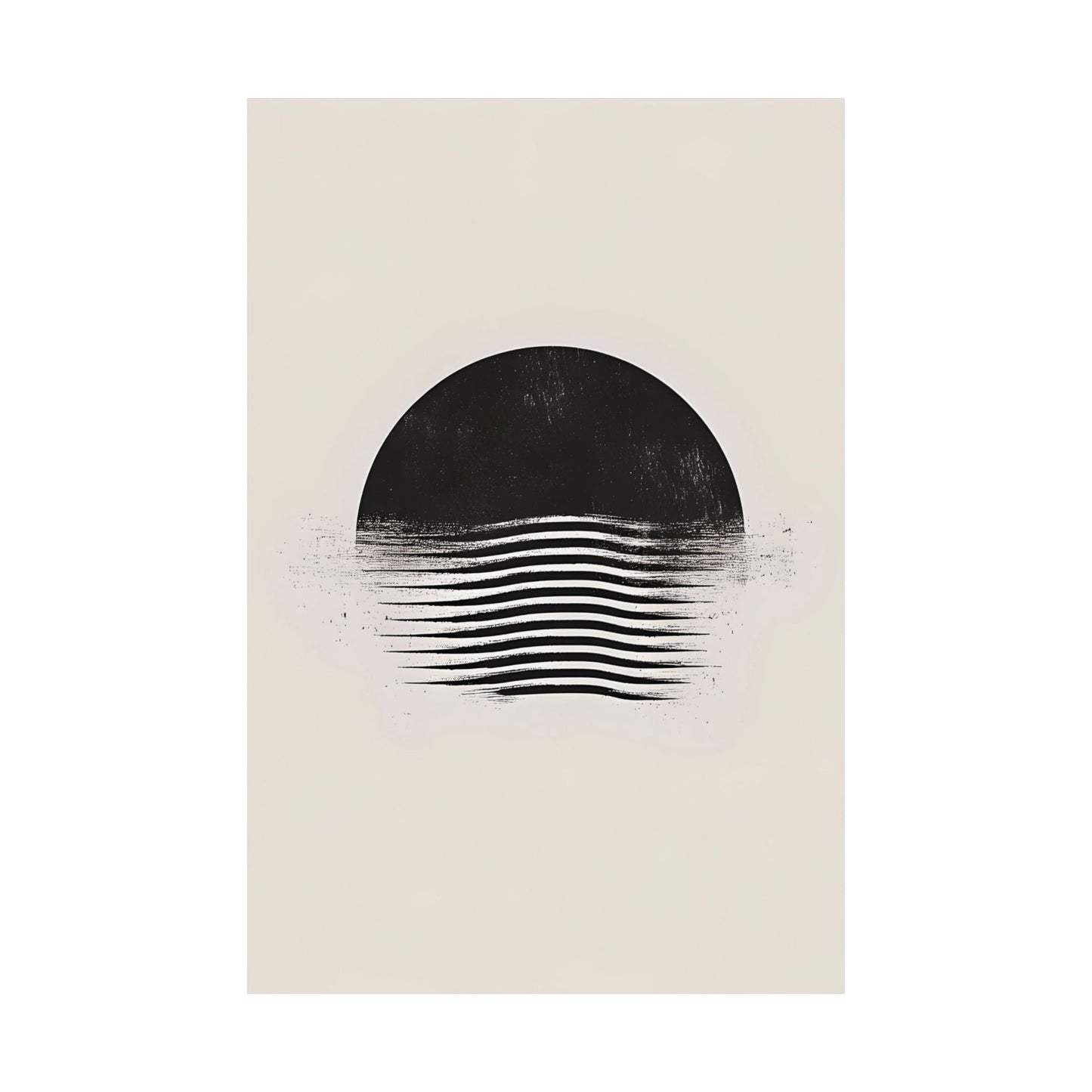 Boho Monochrome Eclipse Printed Poster