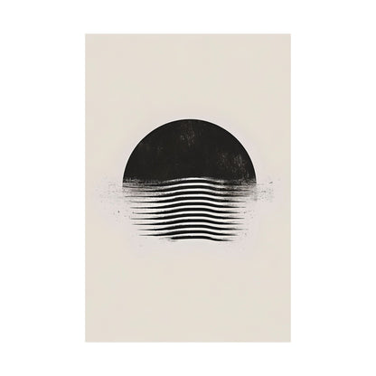 Boho Monochrome Eclipse Poster
