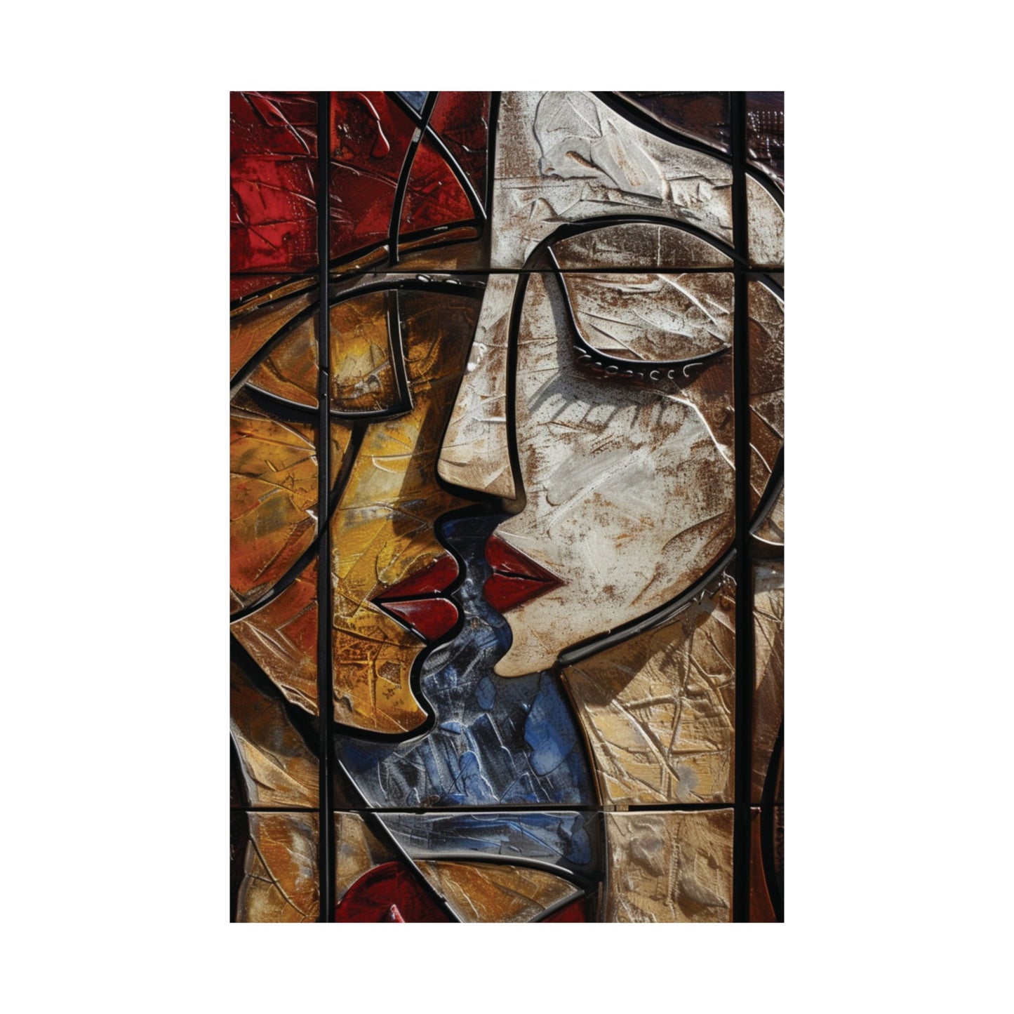 Abstract Kiss Printed Poster