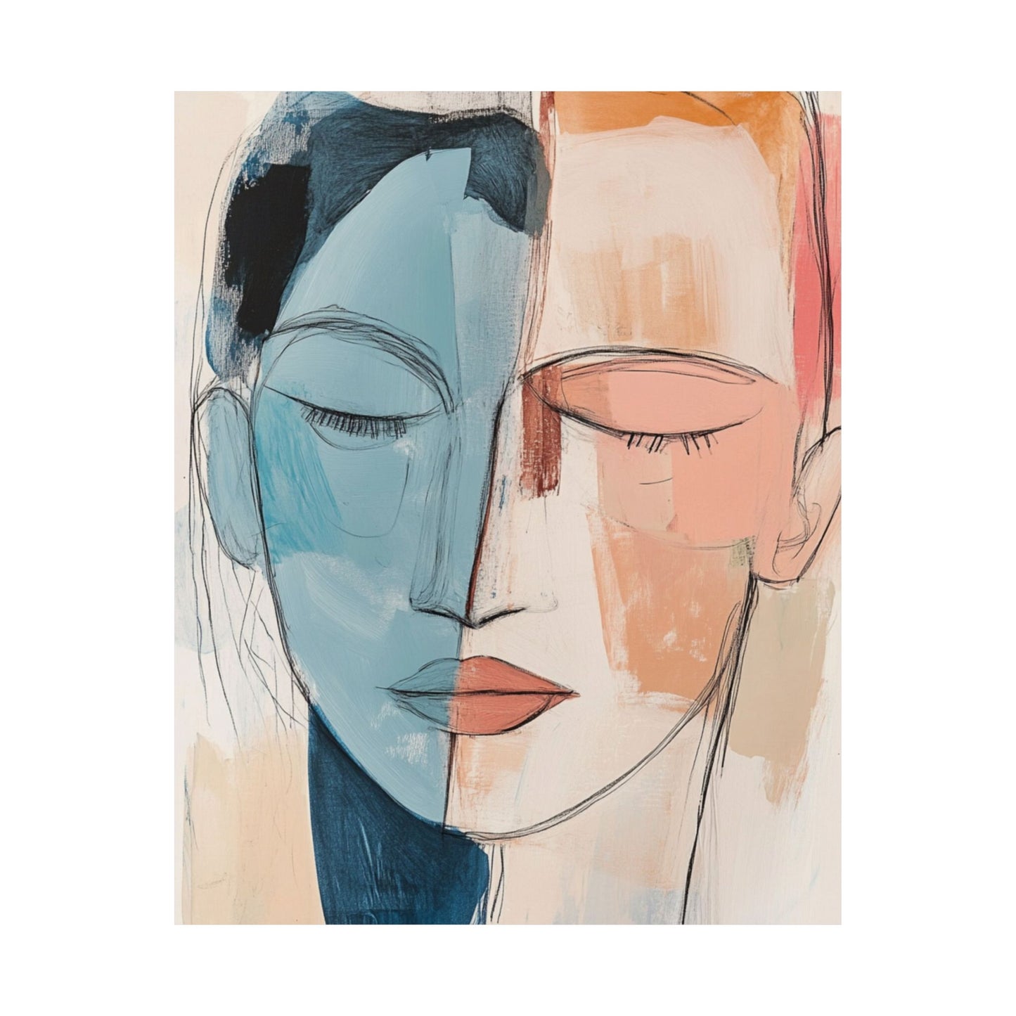 Dual Tone Face Poster