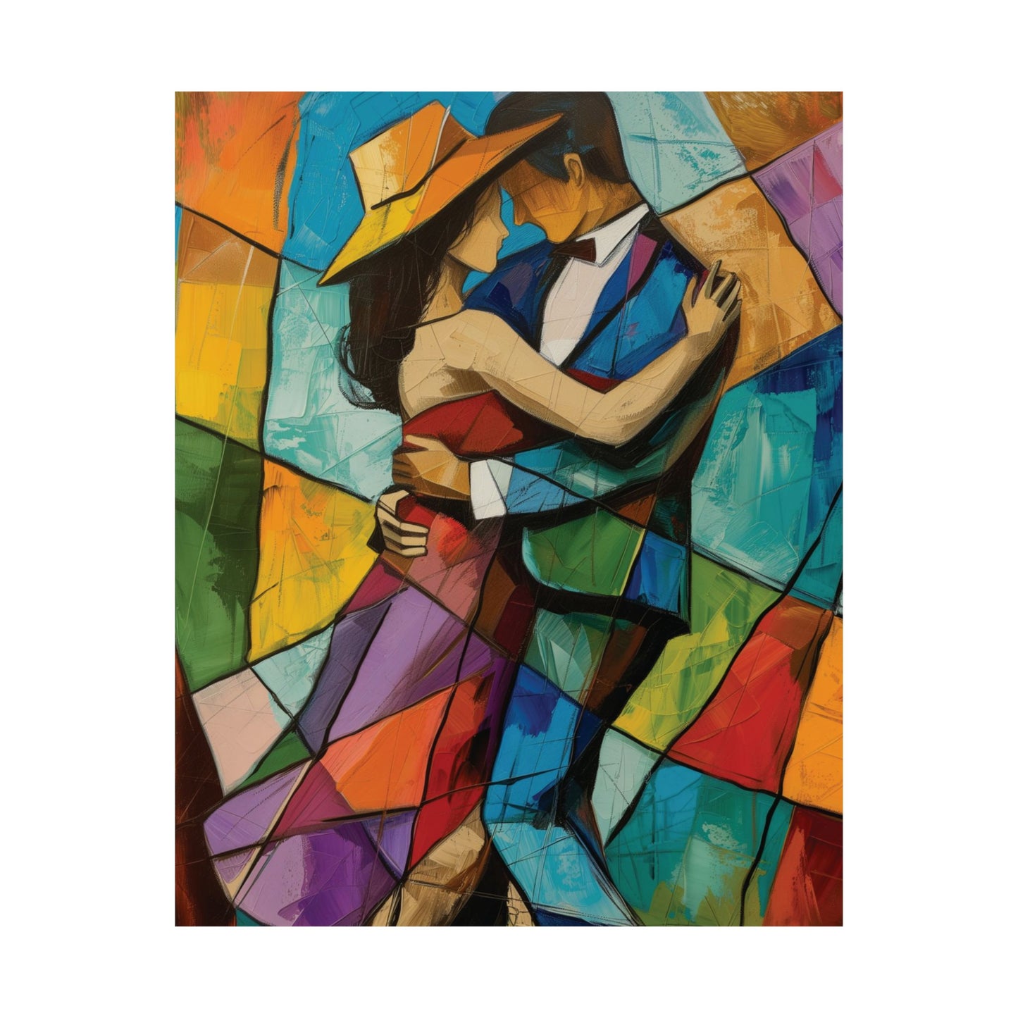 Tango Lovers Abstract Printed Poster