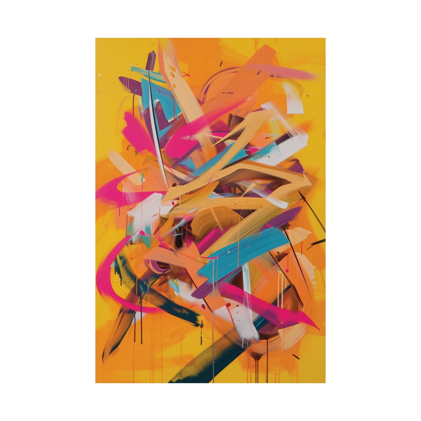 23: Vivid Motion Abstract Printed Poster