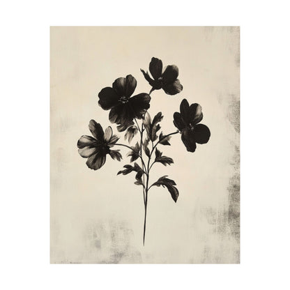 Vintage Dark Floral Poster