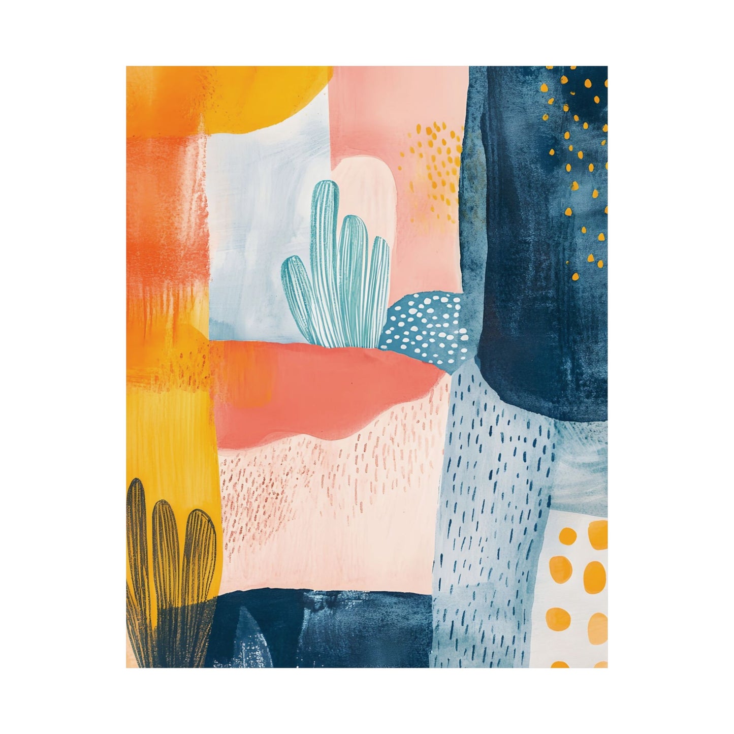 254: Colorful Terracotta Desert Wall Art Poster