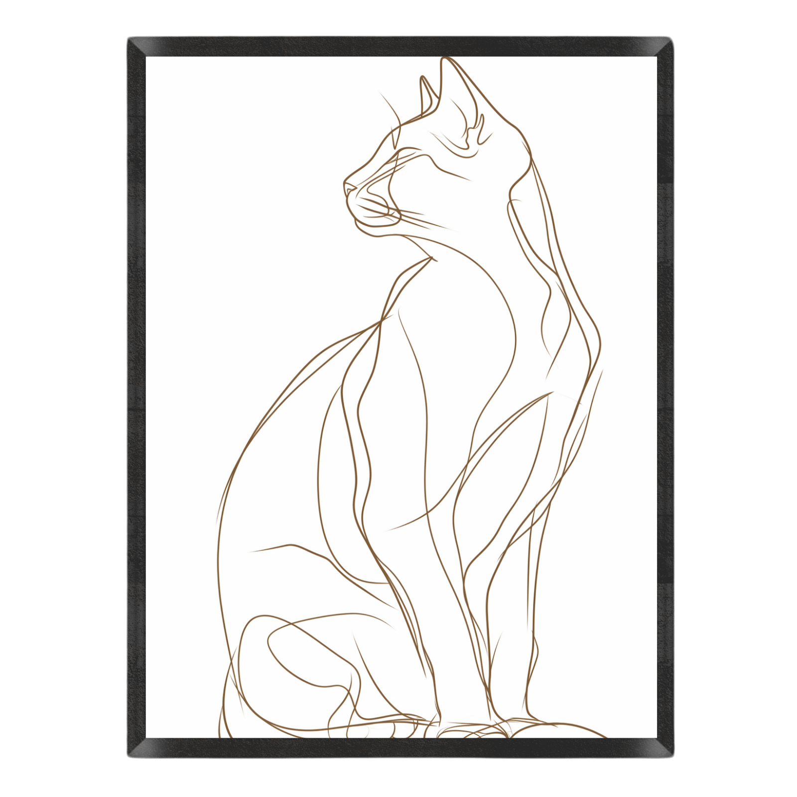 Minimalist Cat Line Art