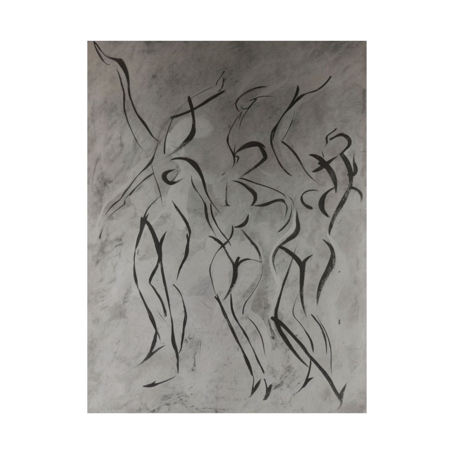 Dancing Lines Abstract Printed Poster