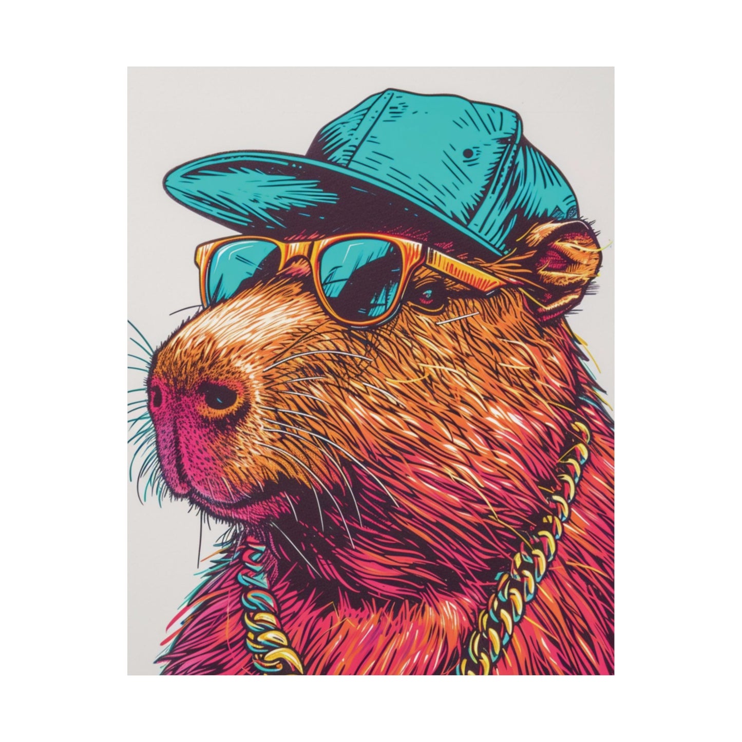 Cool Capybara Printed Poster