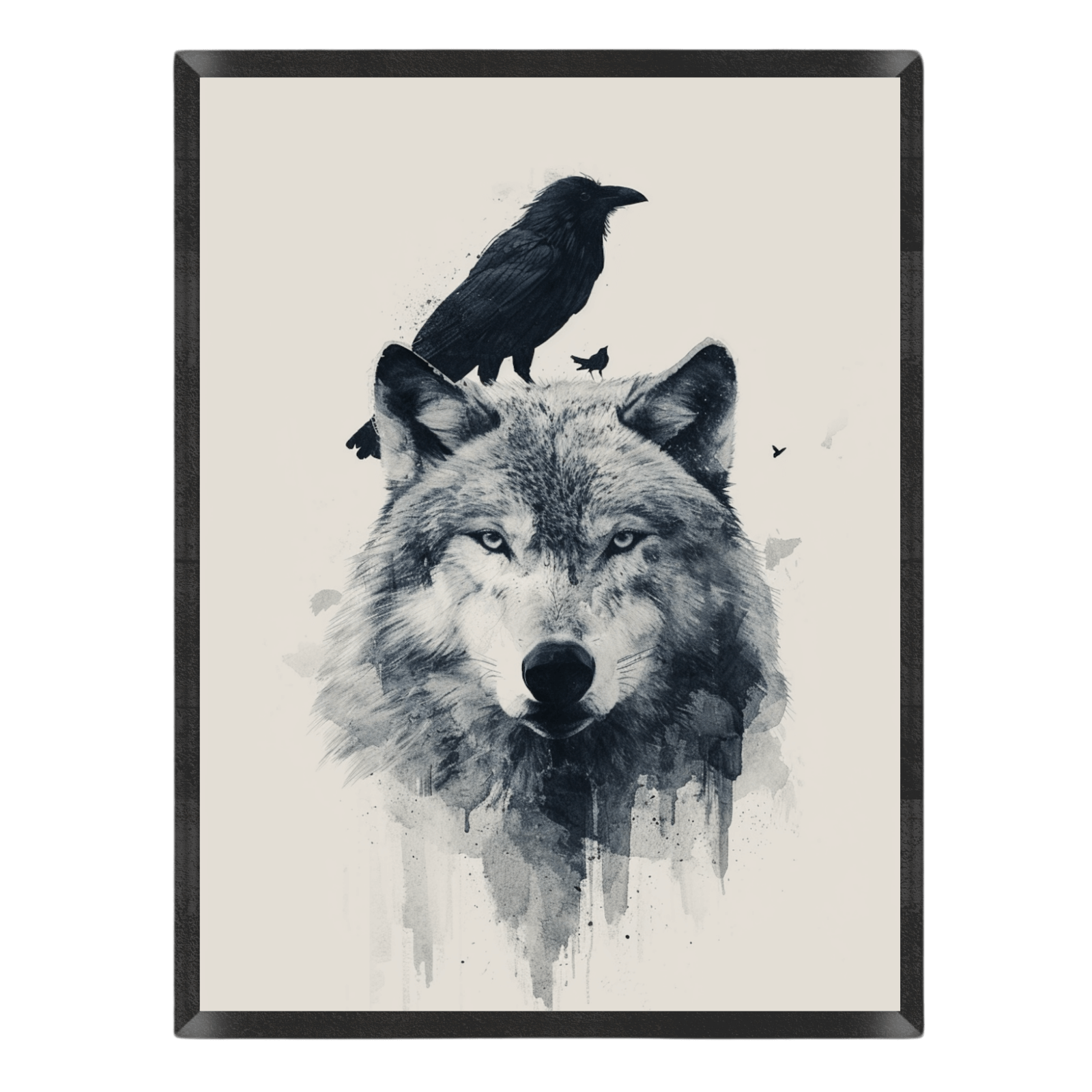 Wolf and Raven Art Print