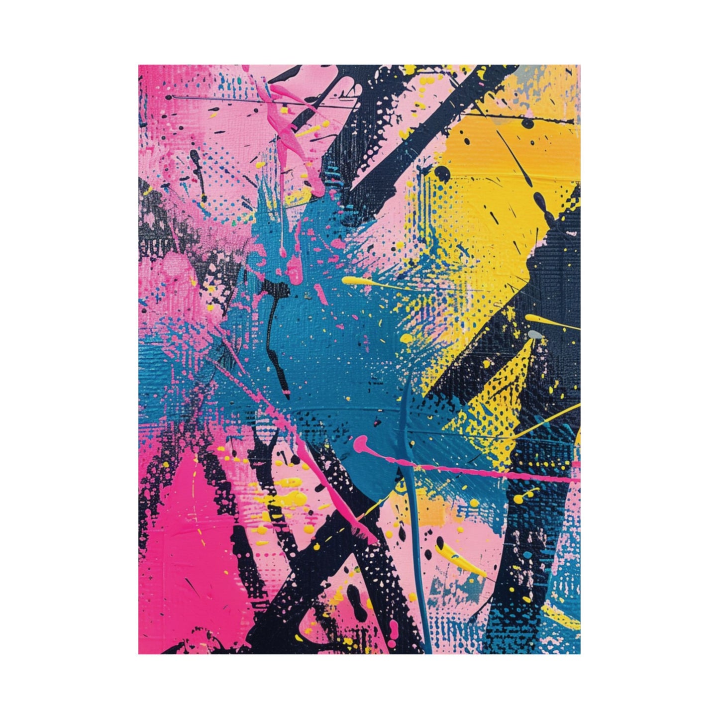 Neon Burst Printed Poster