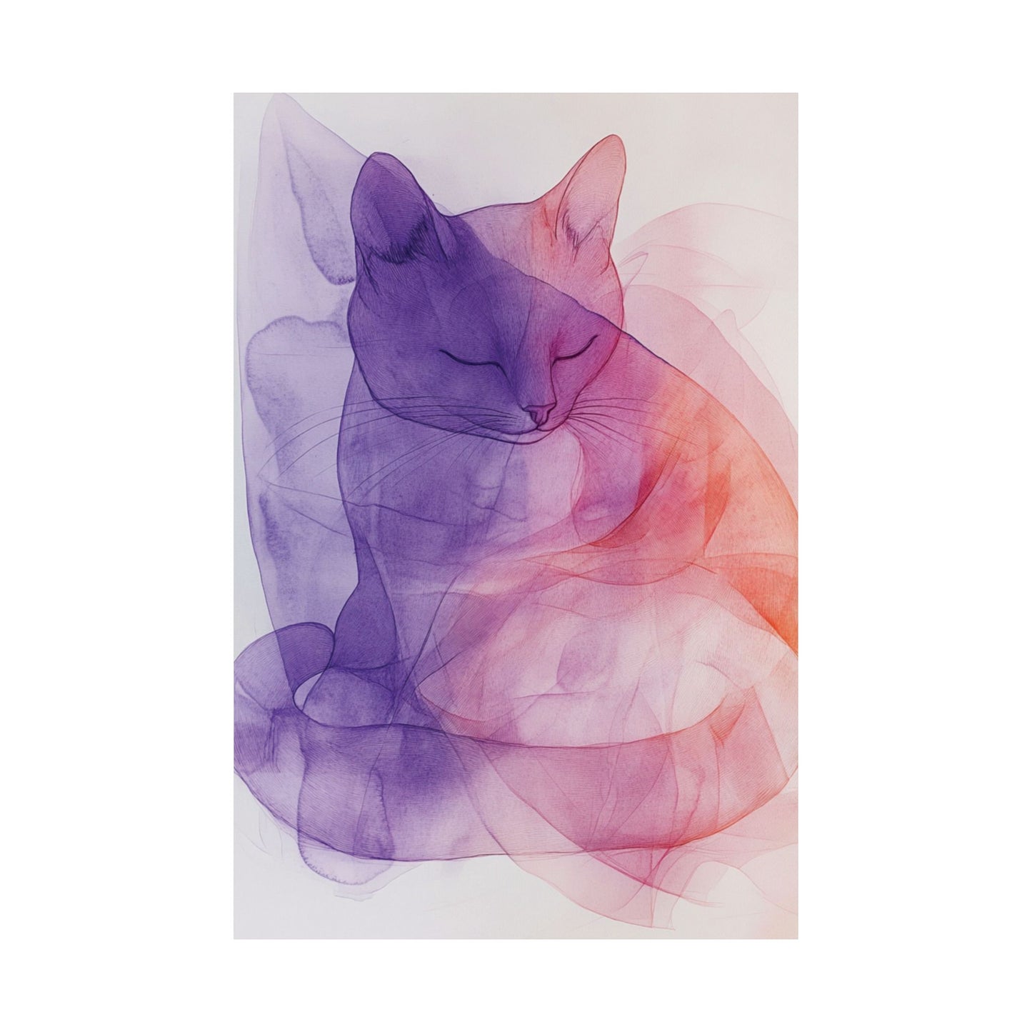 Purple Pink Feline Poster