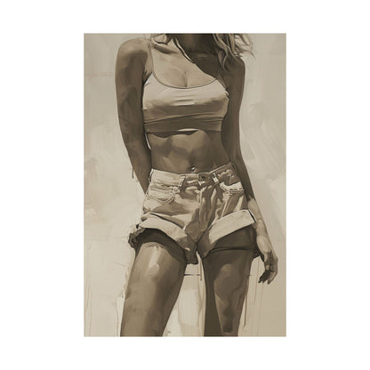 Minimalist Summer Figure Poster