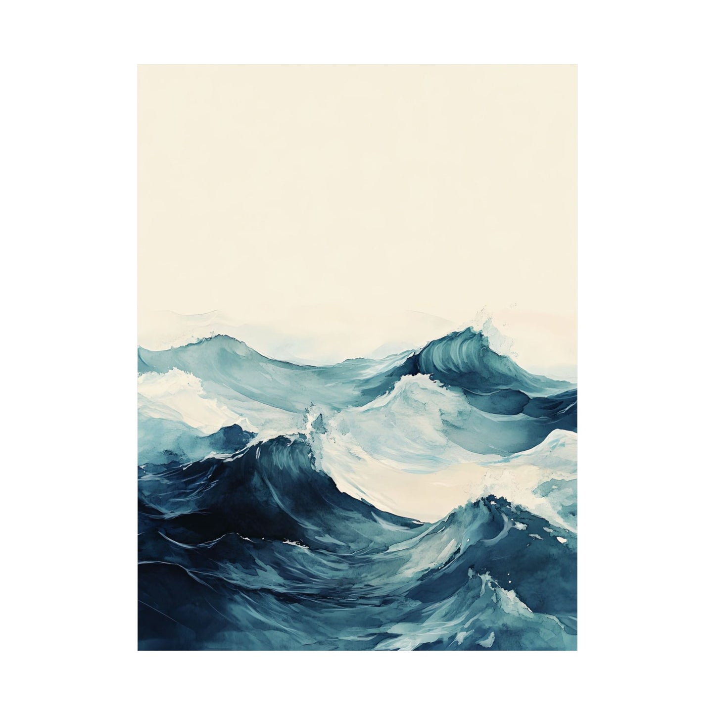 Watercolor Sea Surge Printed Poster