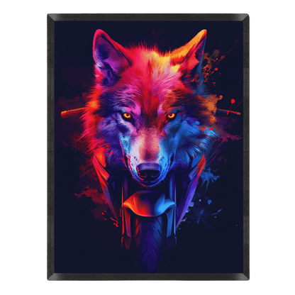 Neon Wolf Rider Poster