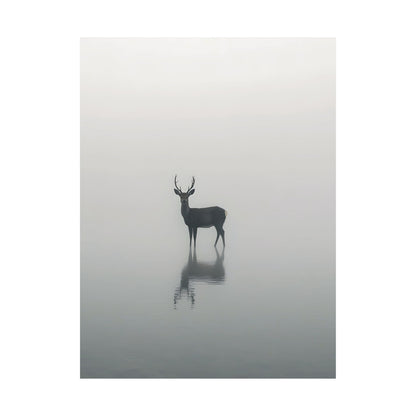 Serene Stag Reflection Poster