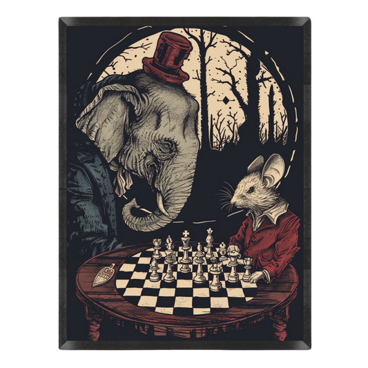 Elephant, Mouse, Chess Poster