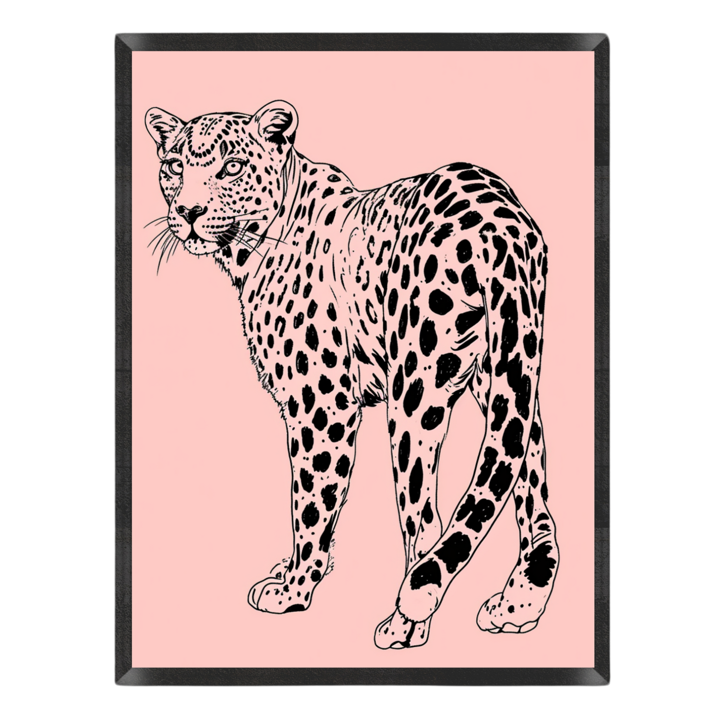 Pastel Leopard Glance Poster