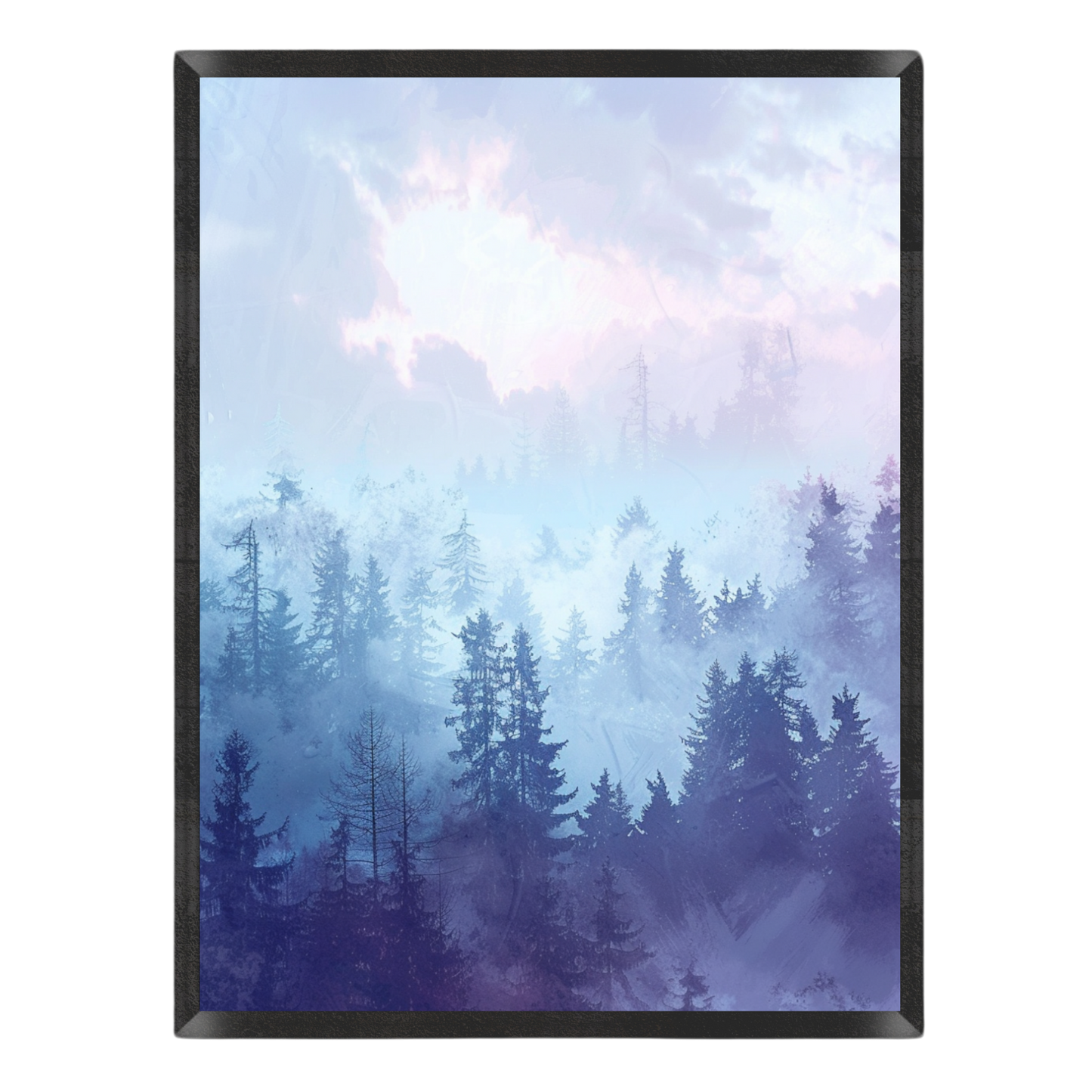 Misty Blue Forest Poster