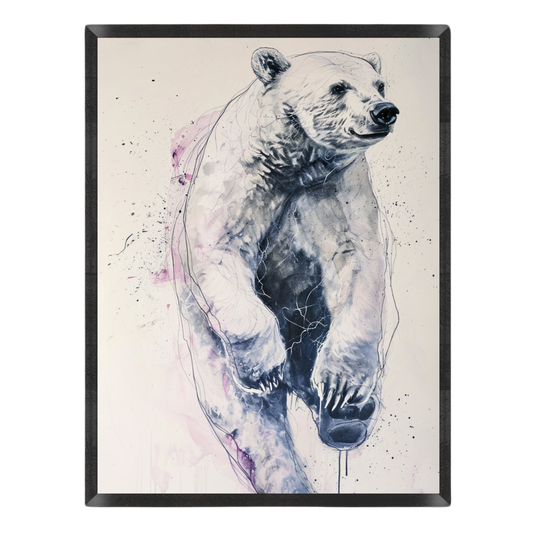 Watercolor Polar Bear Poster