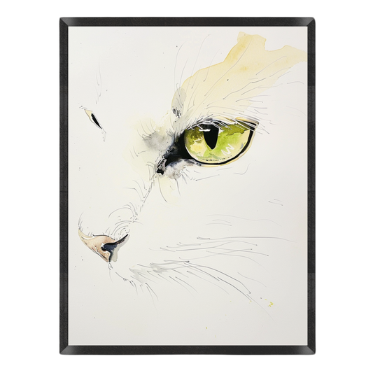 Watercolor Cat Glance Poster