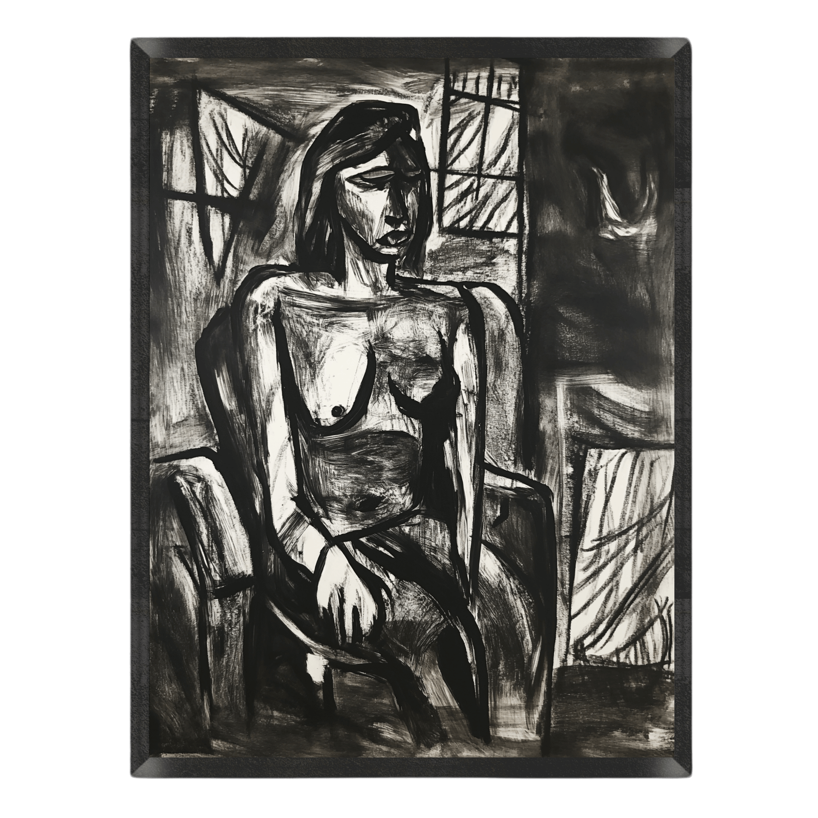 Seated Woman Expression