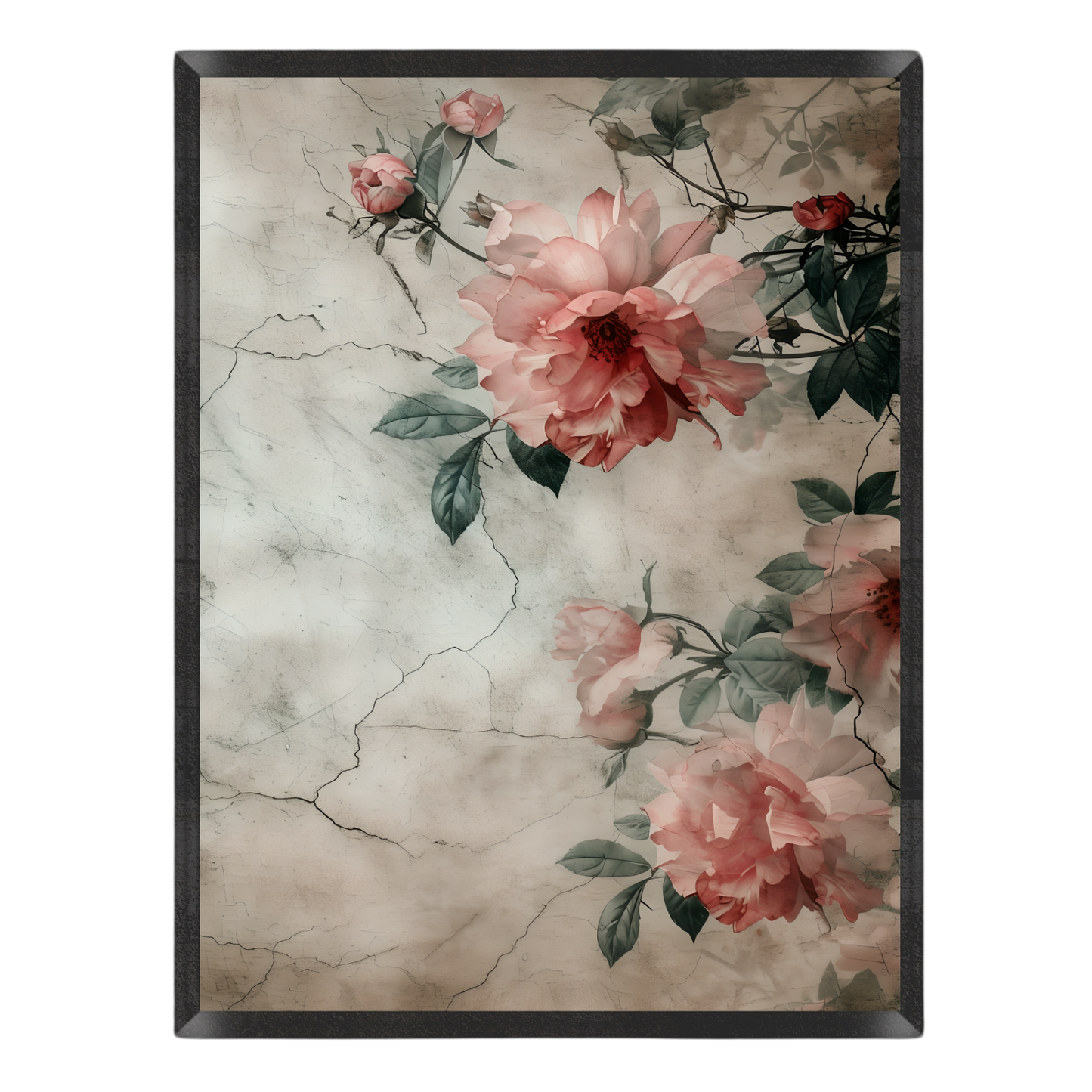 Vintage Pink Roses Poster