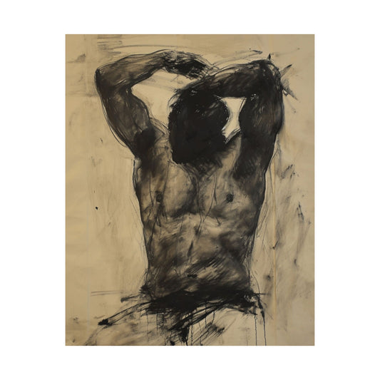 Charcoal Form Printed Poster