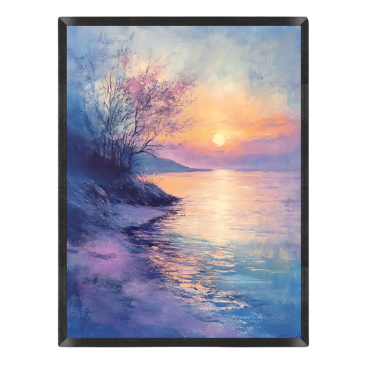 Pastel Coast Sunset Poster