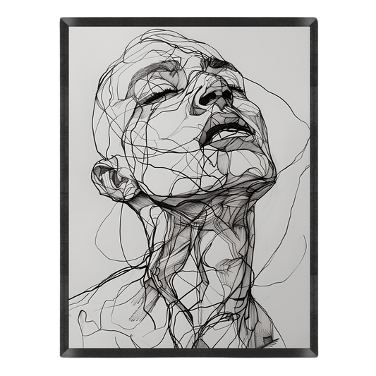 Monochrome Expression Art Poster