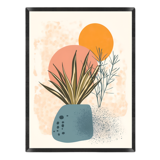 Boho Botanical Circles Poster
